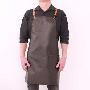 Leather apron BUFFALO for men dark brown