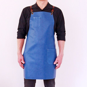 Leather apron BUFFALO for men blue jeans