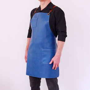 Leather apron BUFFALO for men blue jeans