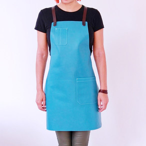 Leather apron BUFFALO for ladies turquoise
