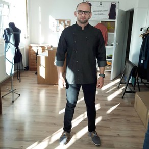 RONDON pánský jeansový stretch šedý